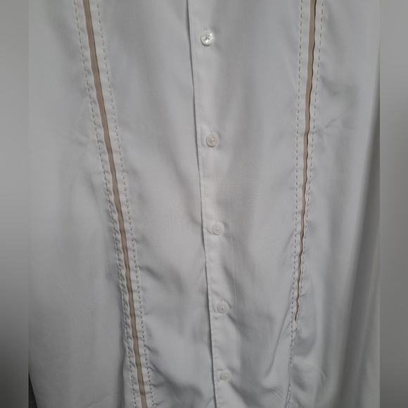 Cubavera White Classic Fit Panel Shirt    Size XL - Picture 4 of 8